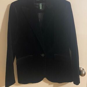 Classic Ralph Lauren Black Velvet Blazer